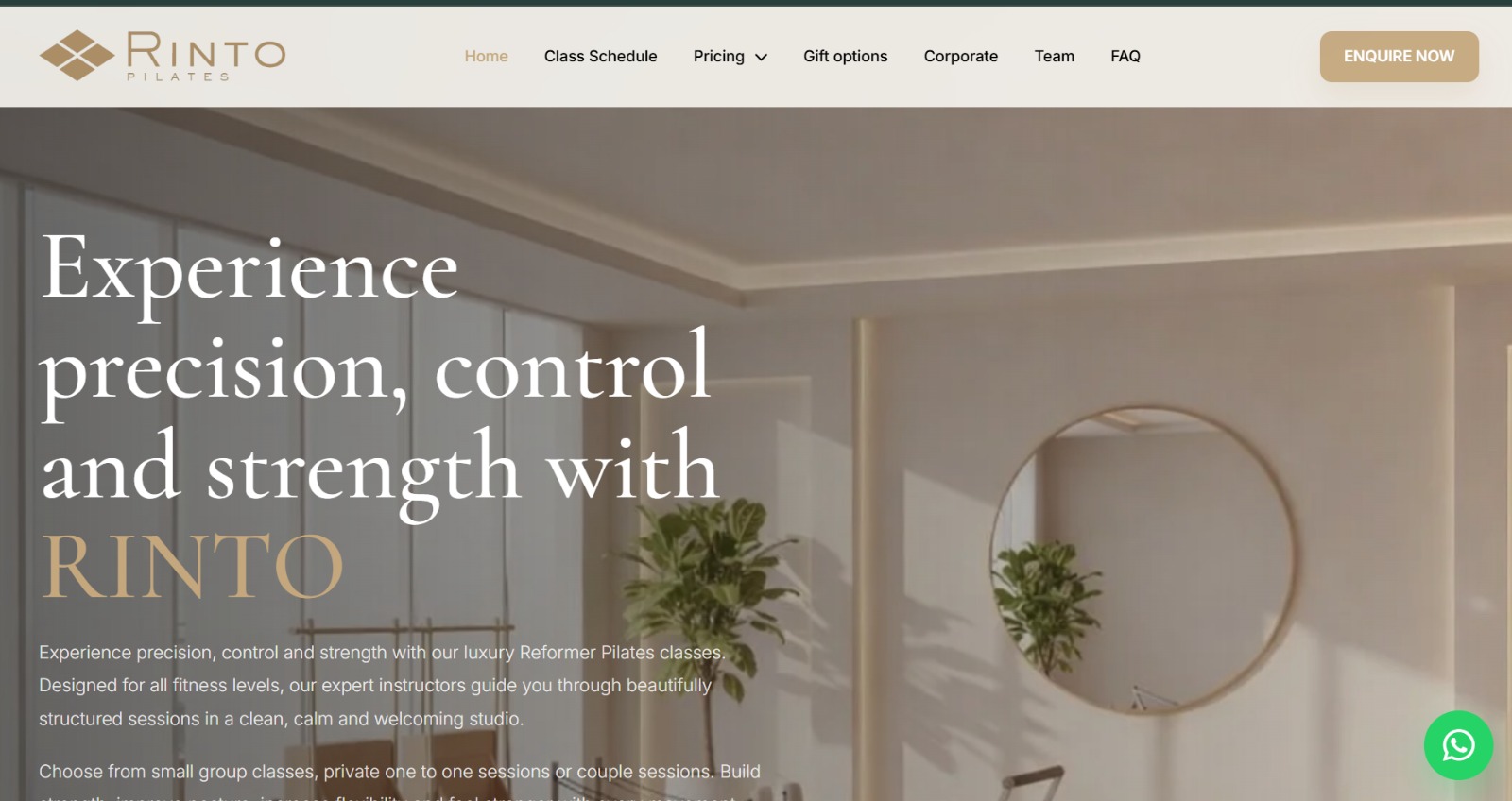 Rinto Pilates website