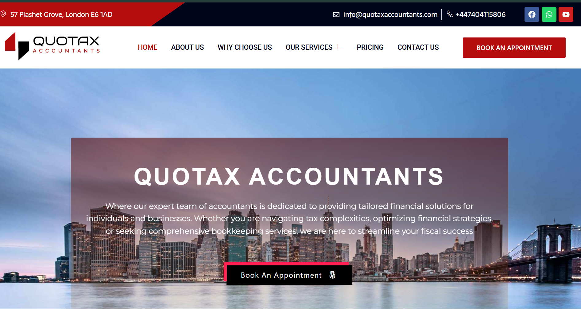 Quotax Accountants website